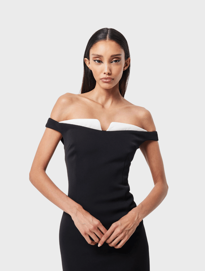 Clothing Imperial Midi Dress - Black & White