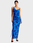 Clothing Verona Cowl Neck Maxi - Blue Rose