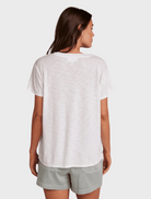 Clothing Side Slit V-Neck Tee - White