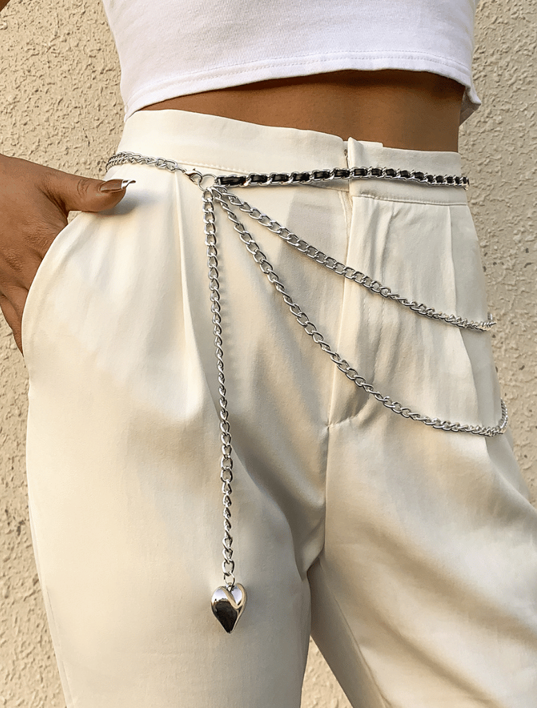 Accessories Heart Waist Belt - Silver