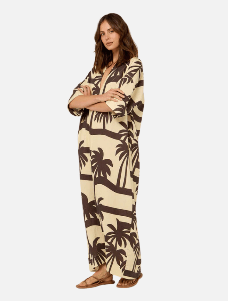 Clothing Tulum Maxi - Cocoa Palma Print