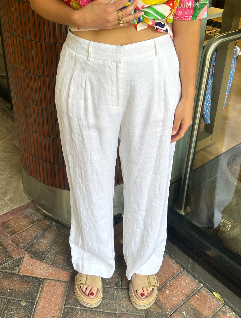 pants Camilia Linen Trousers - White