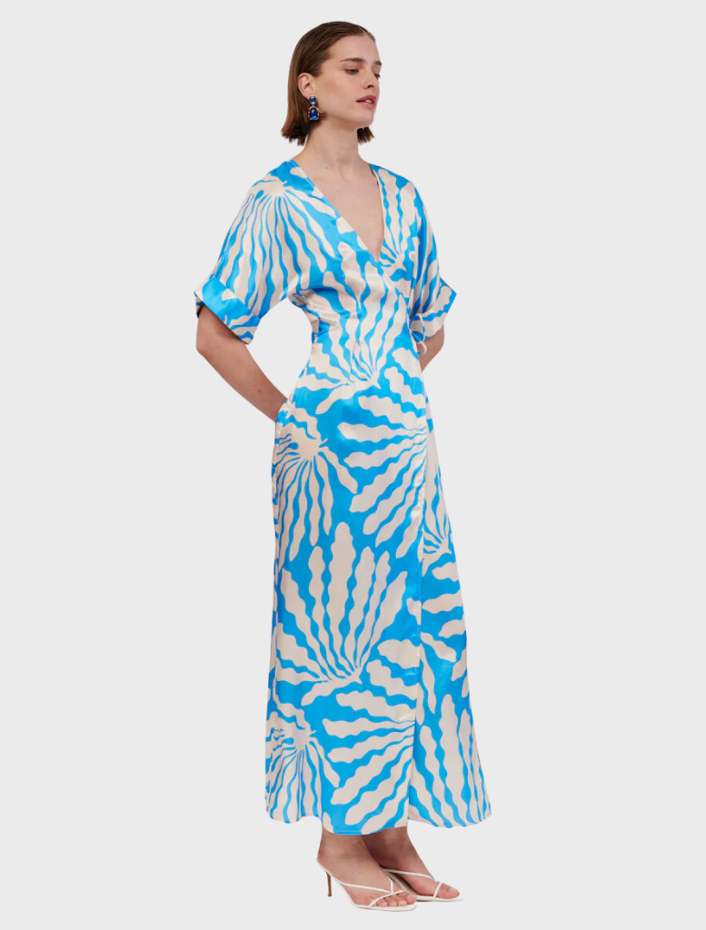 Clothing Palma Wrap Maxi Dress - Blue