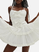 Clothing Whipped Cream Taffeta Mini Dress - White