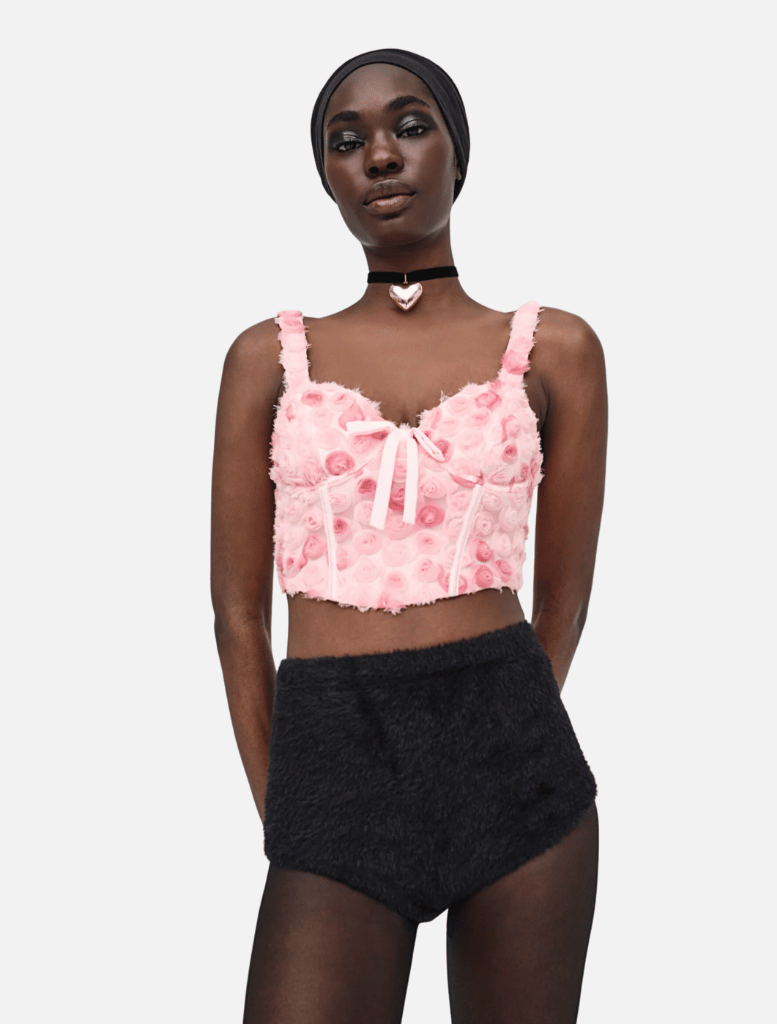 Skye Bustier Top - Pink | Clothing | brand-For Love & Lemons, Bustier, Clothing, Corset, Crop Top, croptop, price-$250+, Shirts & Tops, Top, Tops | For Love & Lemons