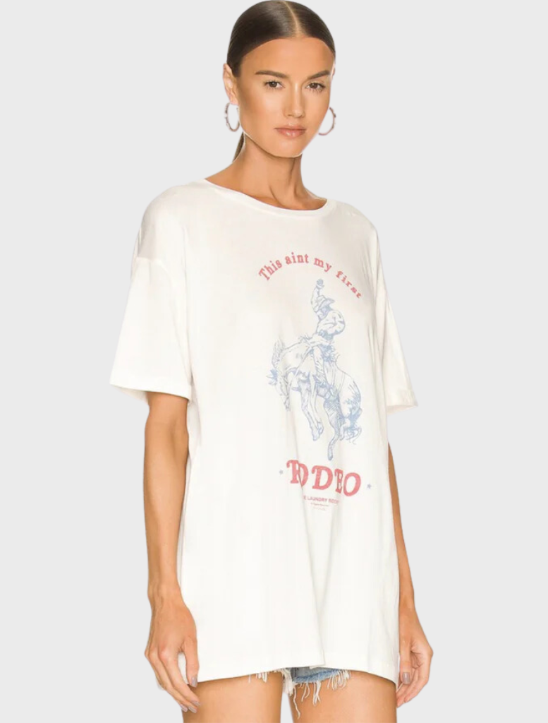 Clothing First Rodeo - Oversized Tee - White