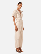 Clothing Hana Short Sleeve Boiler Suit - Ivory