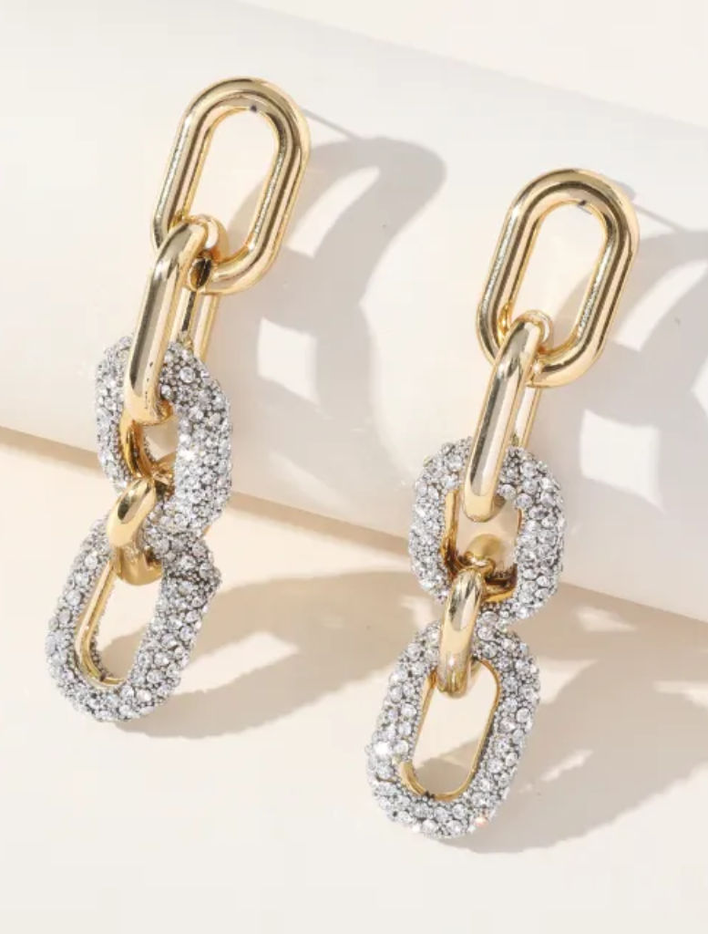 Accessories Chain Earrings - Gold/Silver