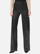 Denim Sasha High Rise Wide Leg - Black Silver Glitter Ombre