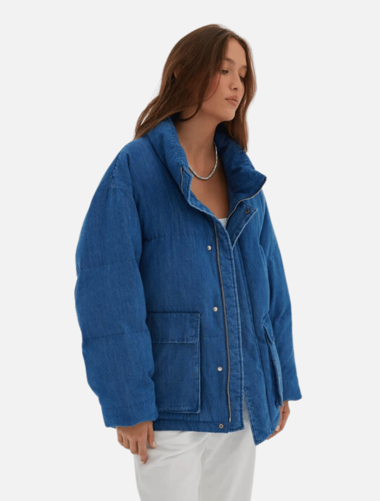 Denim Puffer - Denim Blue - Insurge Clothing