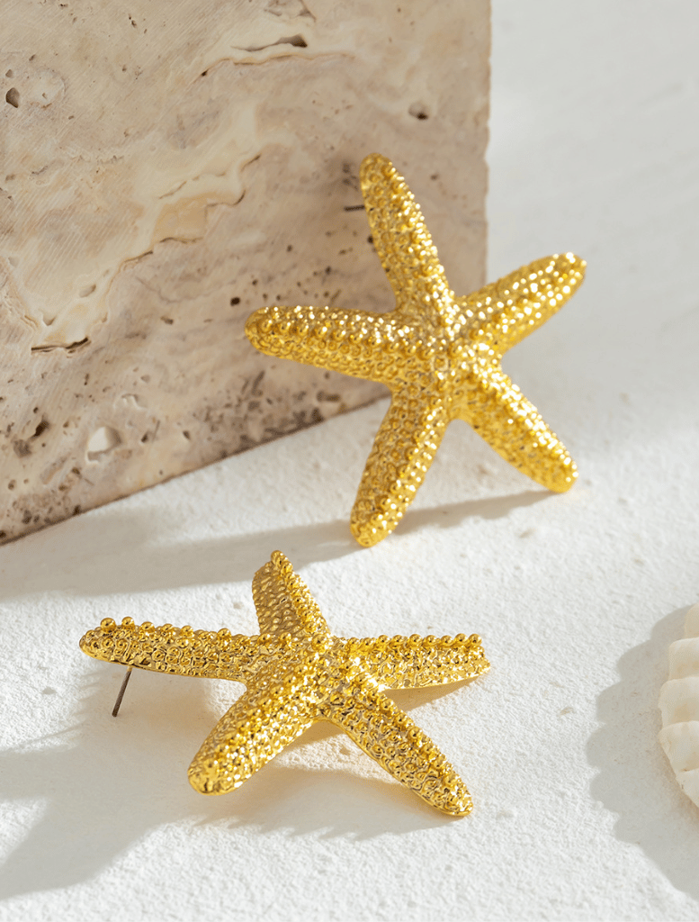 Accessories Spritz Starfish Earrings XL - Gold