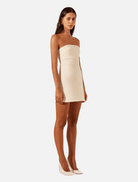 Clothing Strapless Mini Dress - Rice