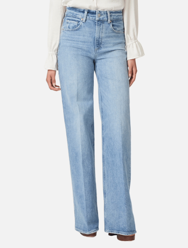 Sasha High Rise Straight Leg - Magnifique | Denim | Blue Denim, brand-PAIGE, coloured denim, Denim, Denim Jeans, High rise jeans, Jeans, price-$250+, straight leg jeans, wide leg jeans | PAIGE