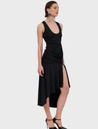 Clothing Lucia Sleeveless Rouched Maxi Dress - Black