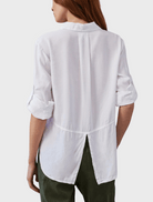 Clothing Split Back Button Down - White