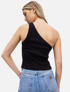 Clothing A Heather One Shoulder Tank - Black
