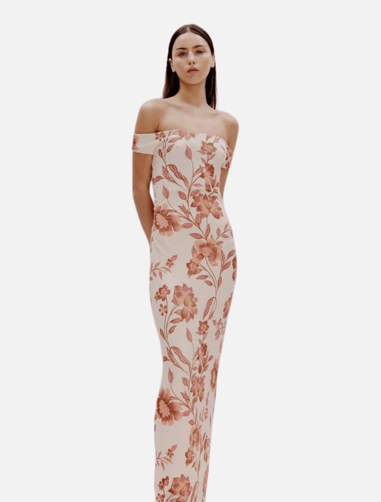 Ines Midi Dress - Vanilla Floral