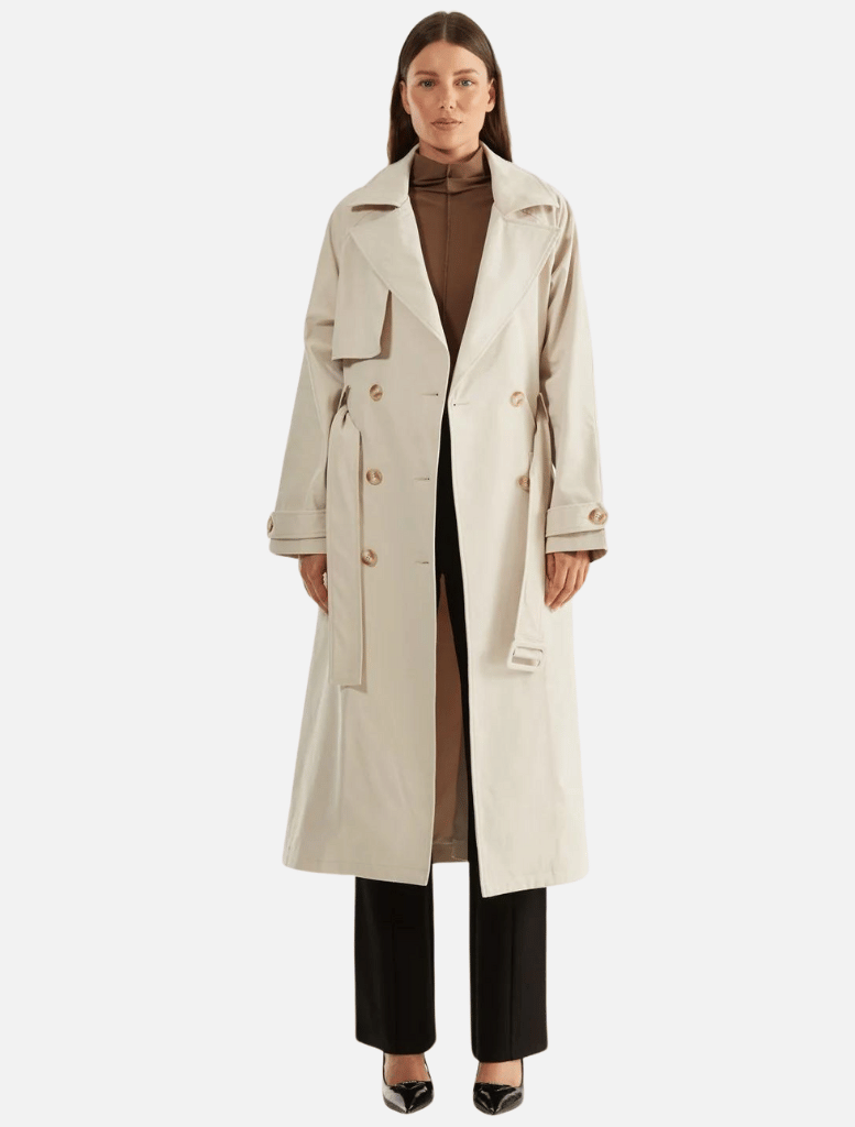 Carrie Trench Coat - Birch - Insurge Clothing