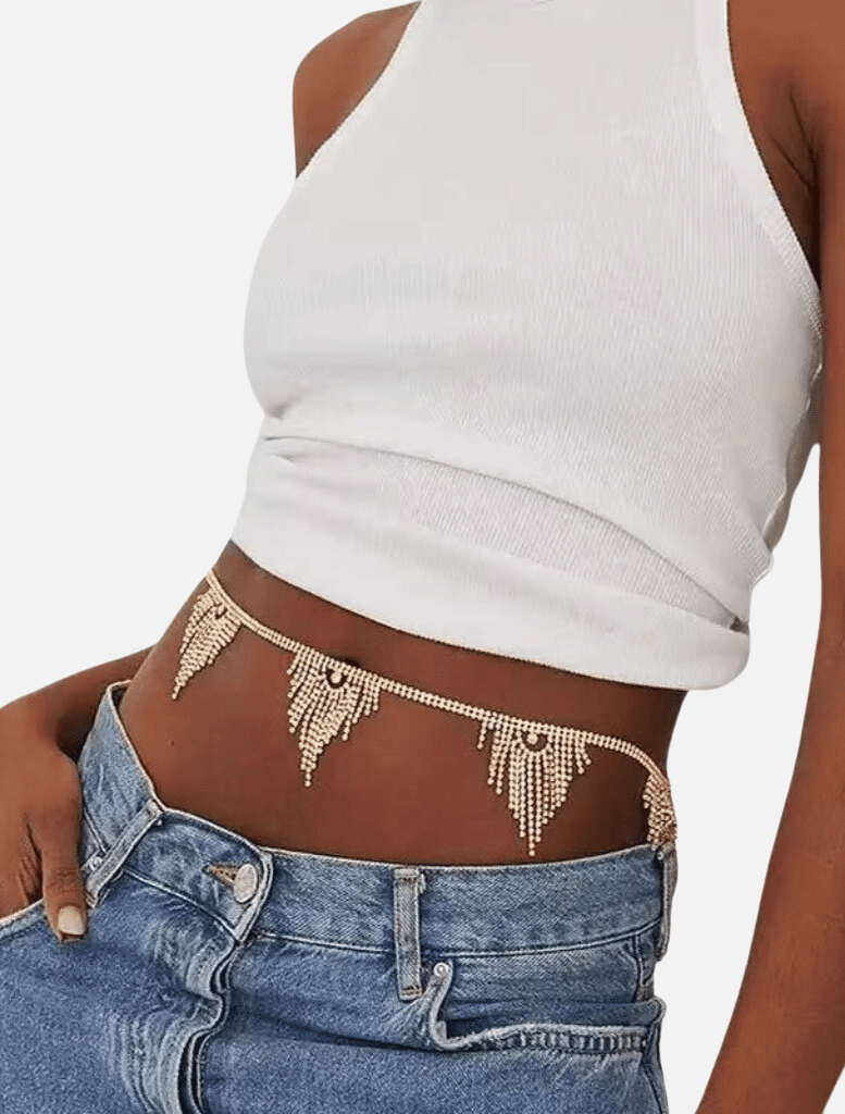 Meika Tassel Waist Belt - Gold | Accessories | Accessories, belt, brand-Insurge Clothing, chain belt, price-$50 - $100 | Insurge Clothing