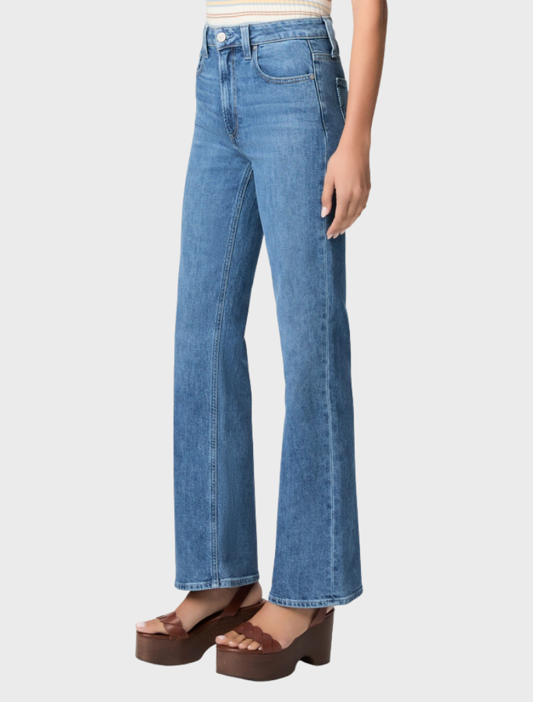 Bootcut Jean by Stevie, 32" length, in Playa Del Rey, highlighting a timeless design in a soft blue denim shade.
