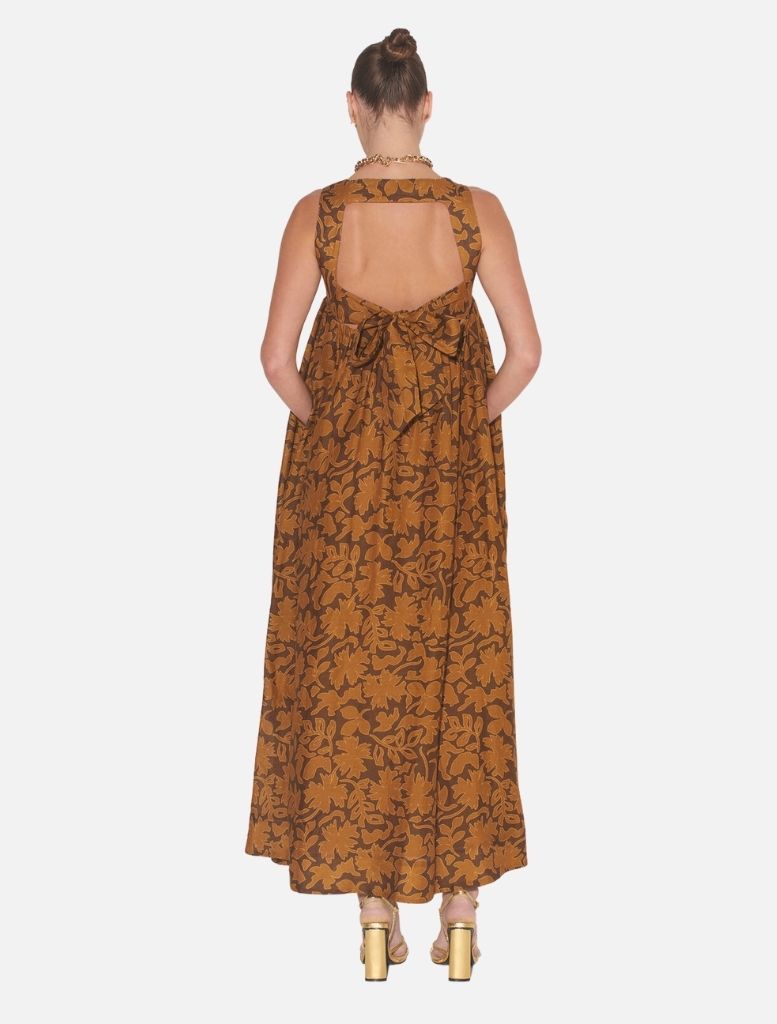 Paloma Dress - Cocoa Leaf - Insurge Clothing