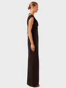 Clothing Cross Front Ruched Maxi Dress - Black