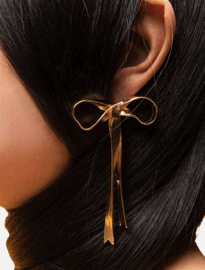 Accessories Queen Bow Earrings - Gold