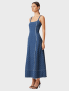 Clothing Cora Denim Midi Dress - Blue