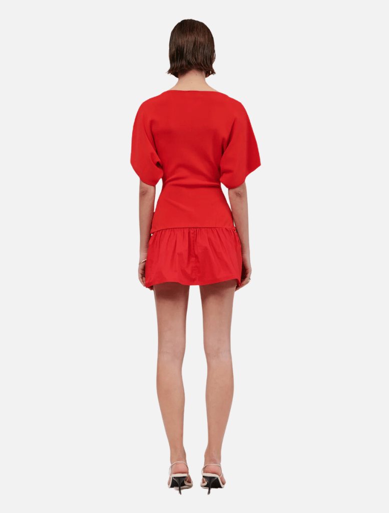 Clothing Naples Drop Waist Mini Dress - Red