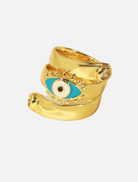 Accessories Evil Eye Layered Ring - Gold