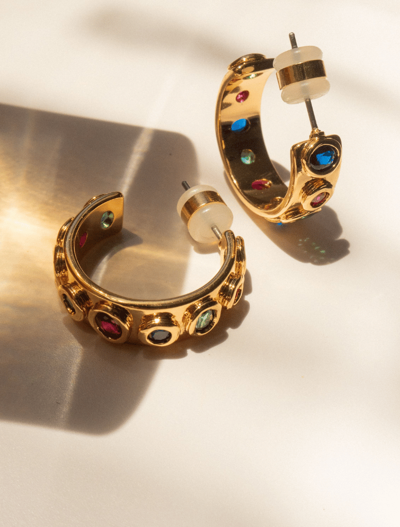 The Royale Stone Hoops