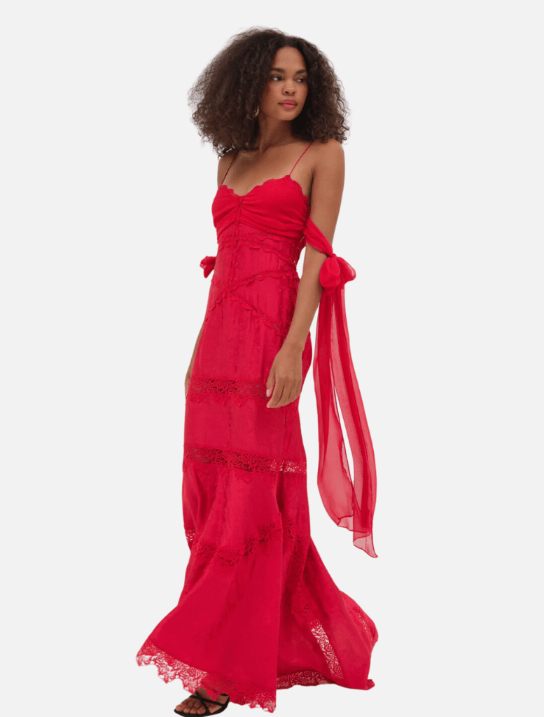 Clothing Rita Lace Gown - Red