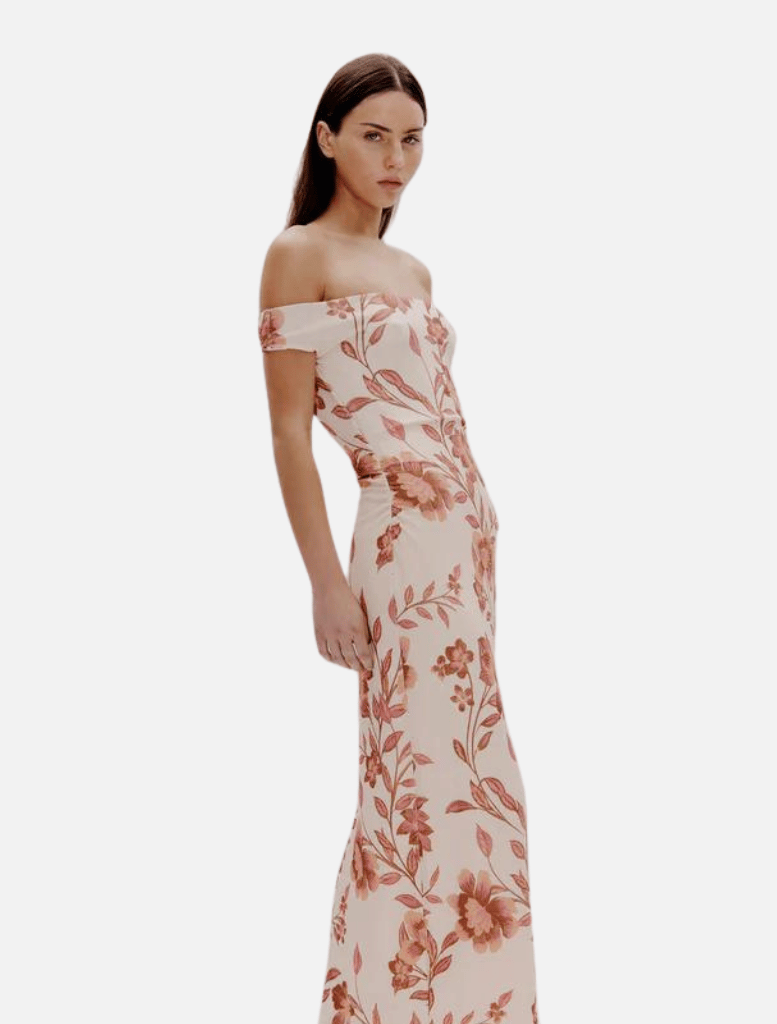 Ines Midi Dress - Vanilla Floral - Insurge Clothing