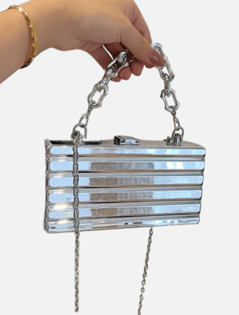 Cally Box Bag - Silver - Insurge Clothing