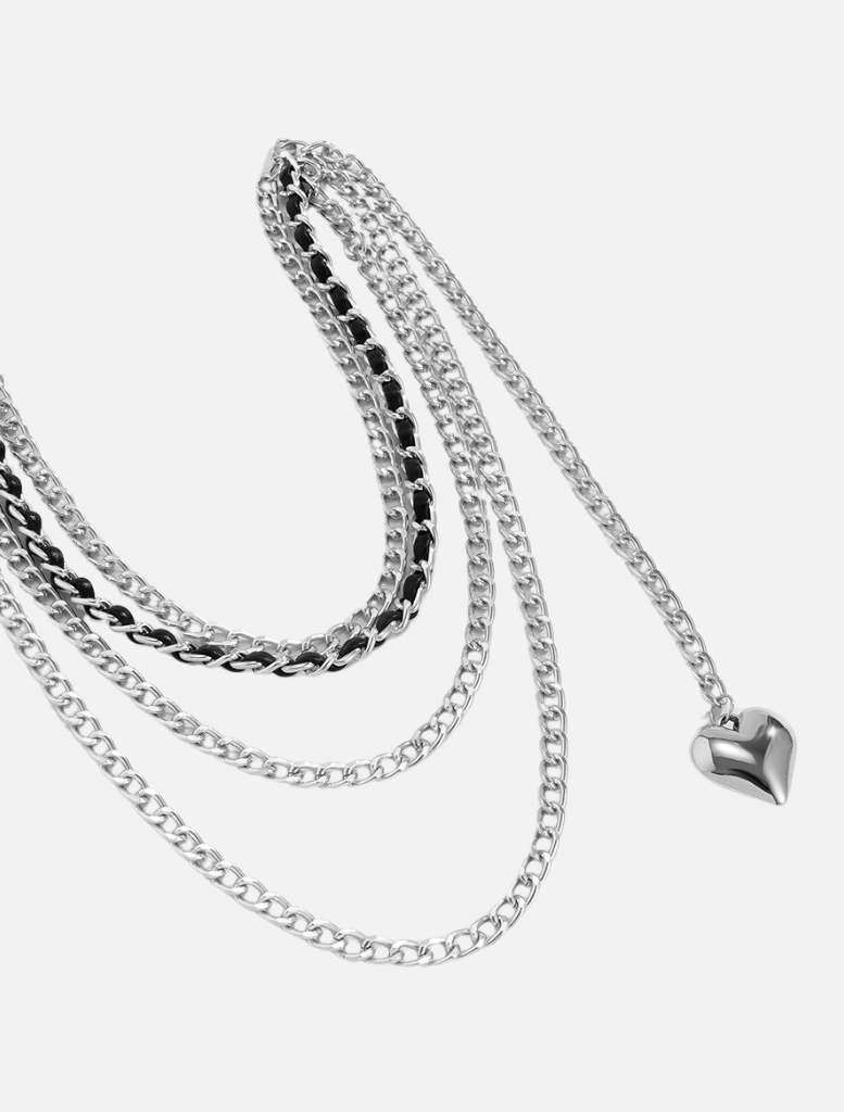 Accessories Heart Waist Belt - Silver