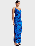 Clothing Verona Cowl Neck Maxi - Blue Rose