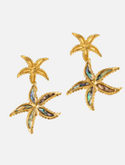 Accessories Opal Starfish Earrings - Gold