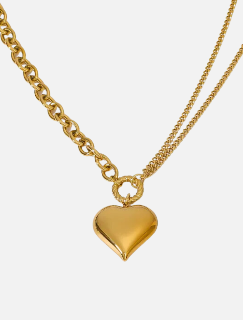 Accessories Roxanne Asymmetrical Heart Necklace - Gold