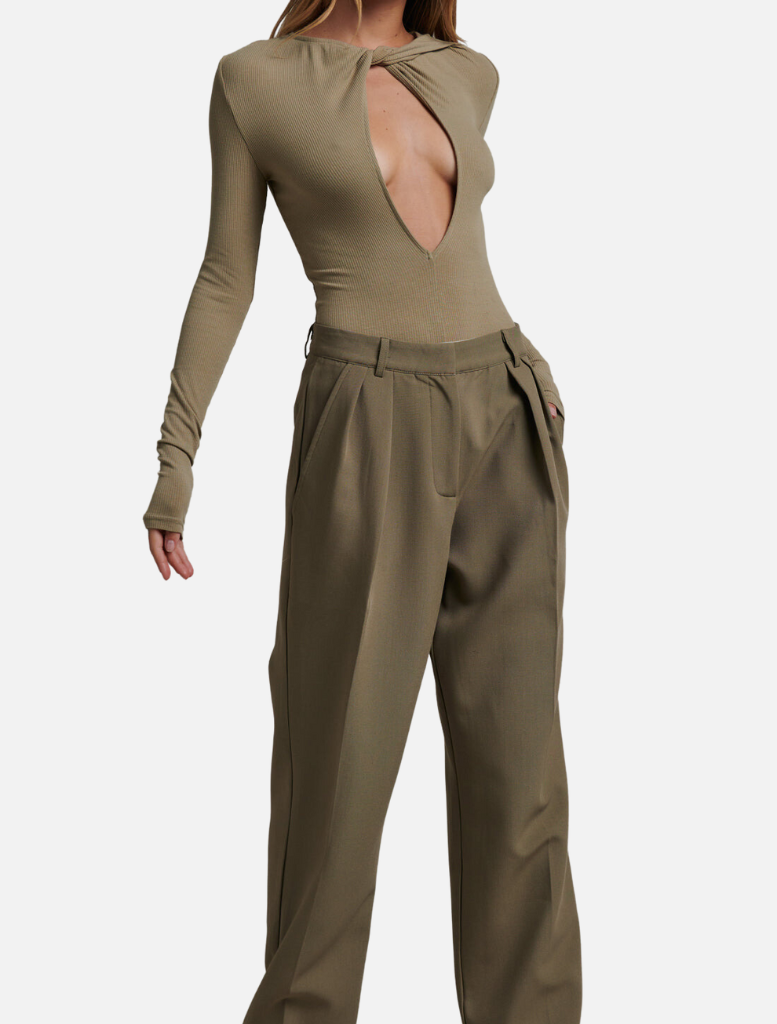 Orian Bodysuit - Pale Khaki - Insurge Clothing