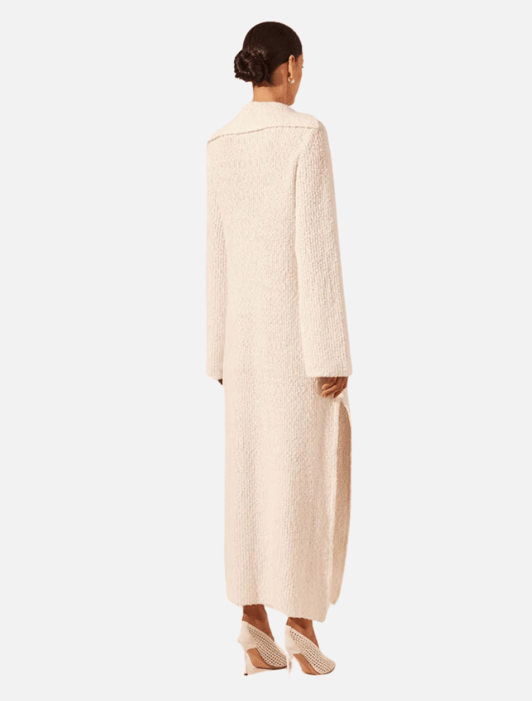 Clothing Vaiana Long Sleeve Polo Midi Dress - Ivory
