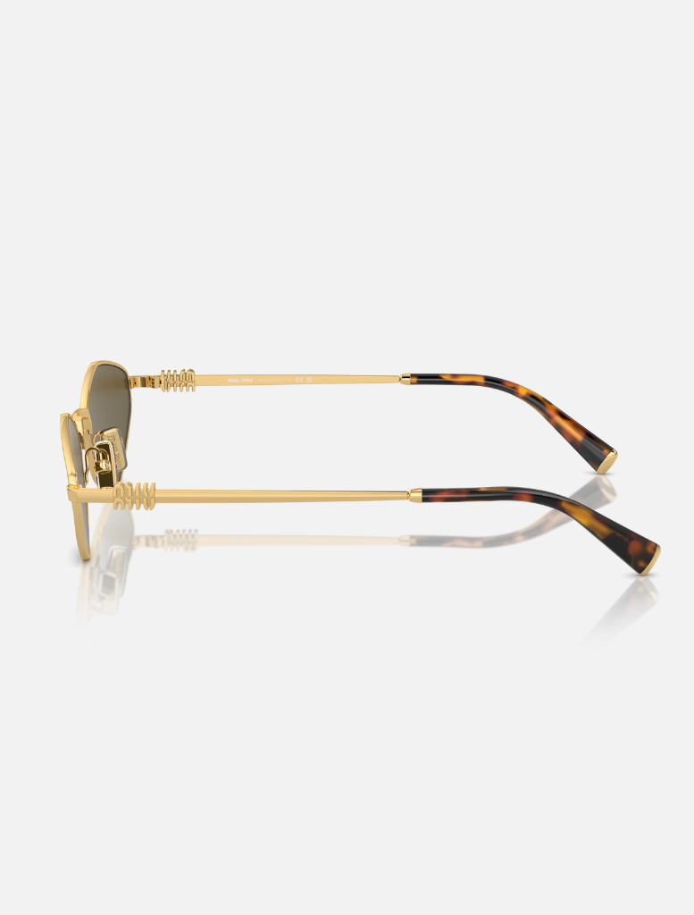 Accessories 0MU56ZS Sunglasses - Gold W Dark Brown