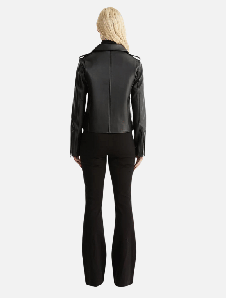 Essential Leather Biker Jacket 2.0 - Black - Insurge Clothing