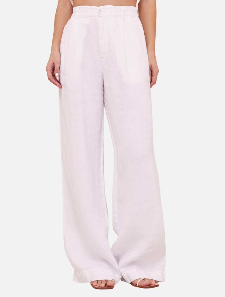 Clothing Pleated Wide Leg Trousers - White