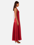 Clothing Savanna Halter Open Back Maxi Dress - Chilli