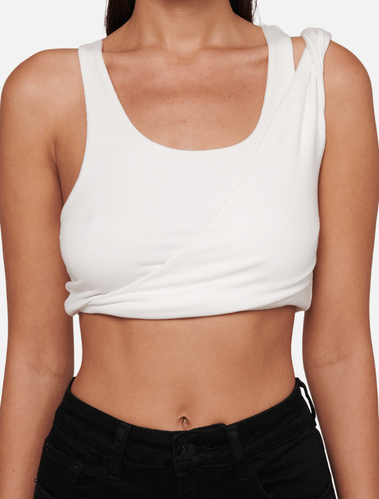 Laila Crop - White - Insurge Clothing