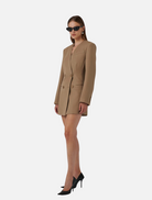 Neriah Blazer Dress - Latte