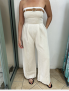 Petra Jumpsuit - Bone Linen