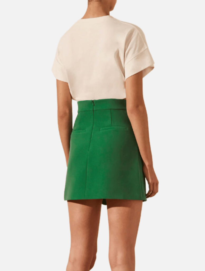 Irena Wrap Mini Skirt - Tree Green - Insurge Clothing