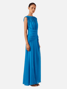 Clothing Amina High Neck Maxi Dress - Aqua