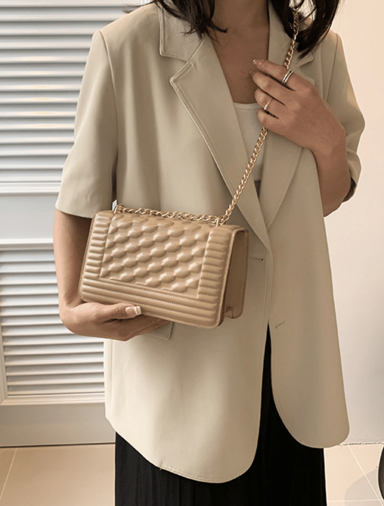 Clancy Quilted Bag - Nude - Insurge Clothing